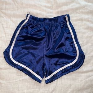 Satin blue XS shorts